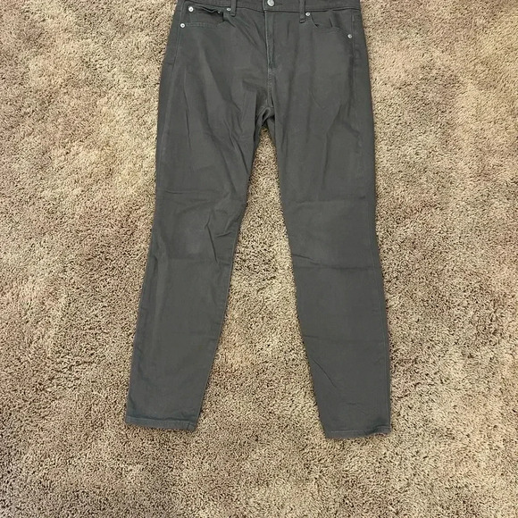 Gap true skinny high rise sateen pants shark fin gray 32s 32 short - Picture 4 of 13